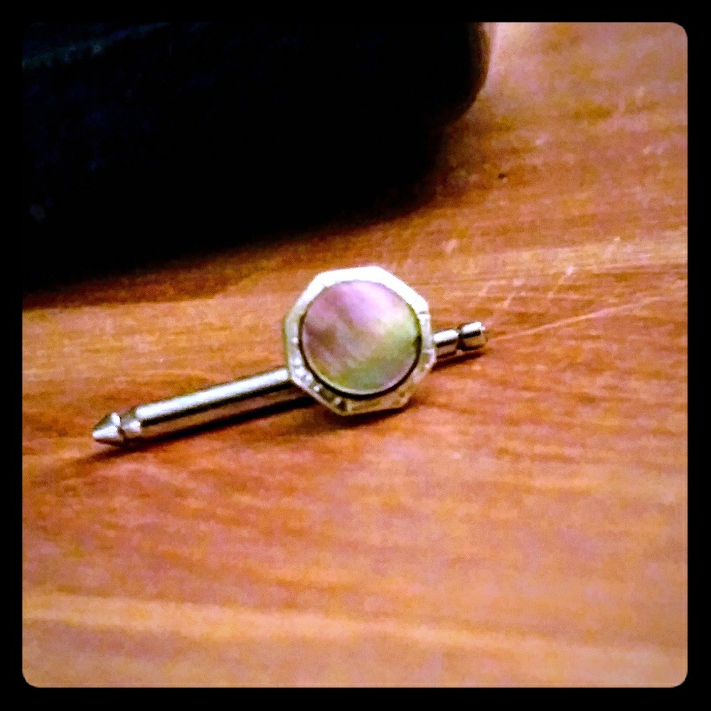 Mother Of Pearl Vintage Tie Tack